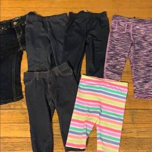 6 pair girls pants/capris bundle